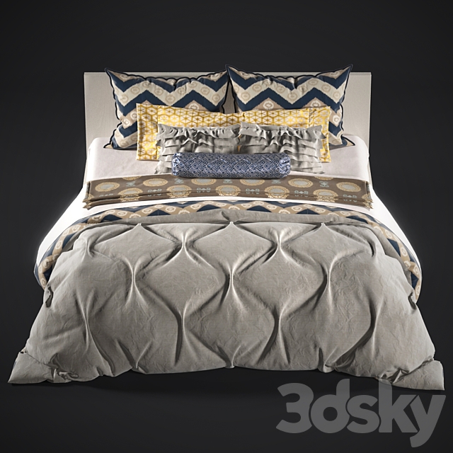 Bed 3DSMax File - thumbnail 1