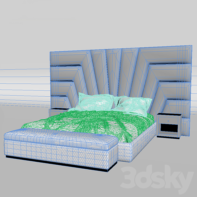 Bed 3DSMax File - thumbnail 2