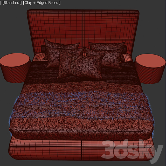 Bed # 8 3DSMax File - thumbnail 3