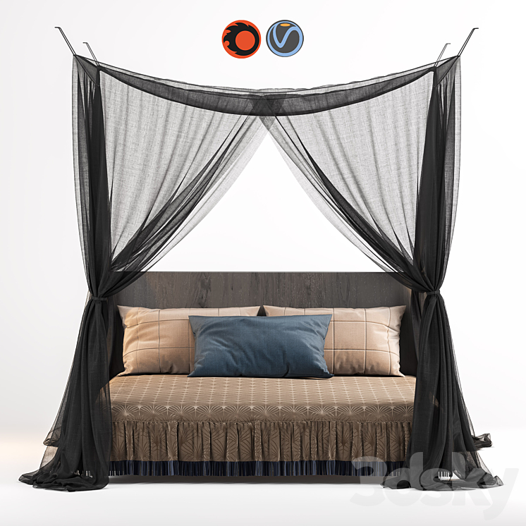 Bed 9 3DS Max Model - thumbnail 2