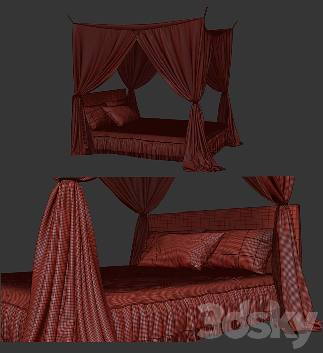 Bed 9 3DSMax File - thumbnail 3