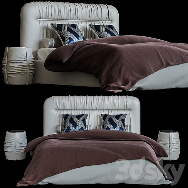 Bed _ Headboard Drape HEADBOARD 3DSMax File - thumbnail 1