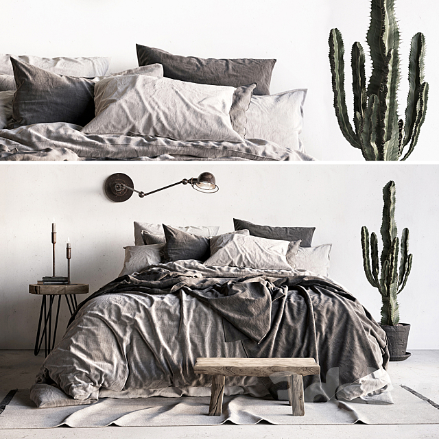 Bed _ Scandinavian 3DSMax File - thumbnail 1