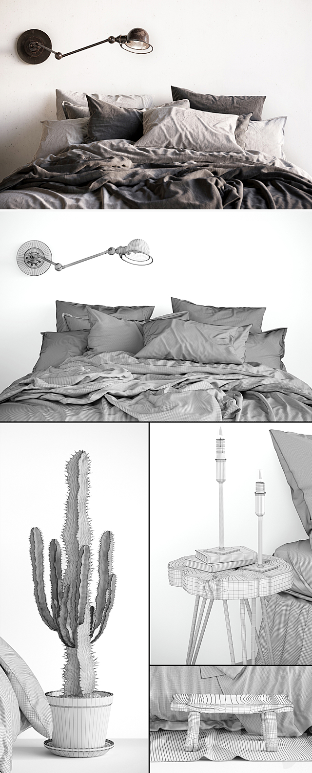 Bed _ Scandinavian 3DSMax File - thumbnail 3