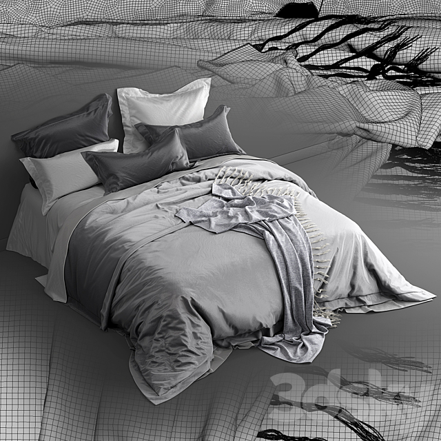 Bed adairs bed 3DS Max Model - thumbnail 3