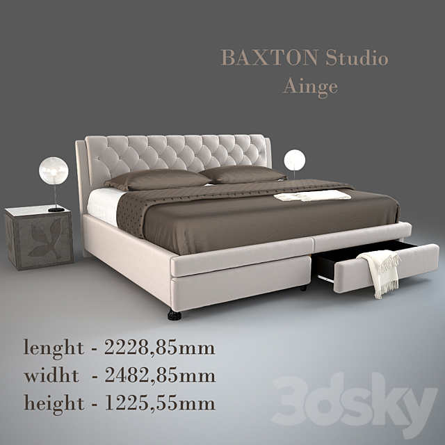 Bed Ainge from BAXTON Studio 3DSMax File - thumbnail 1