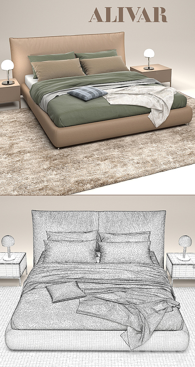 Bed Alivar Suite 3DSMax File - thumbnail 3