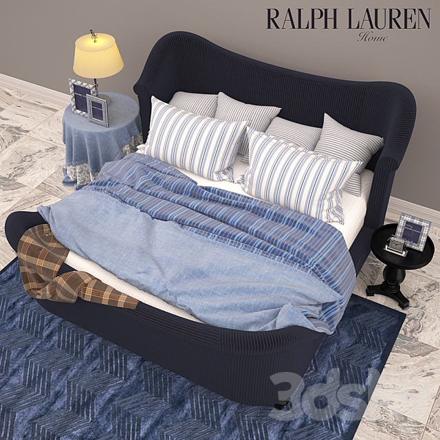 Bed and accessories RALPH LAURAN HOME 3DSMax File - thumbnail 2