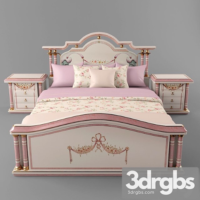 Bed and tables classic. 2 3dsmax Download - thumbnail 1