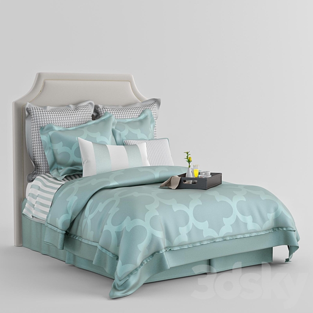 Bed and tray _ Bed with tray 3DSMax File - thumbnail 1