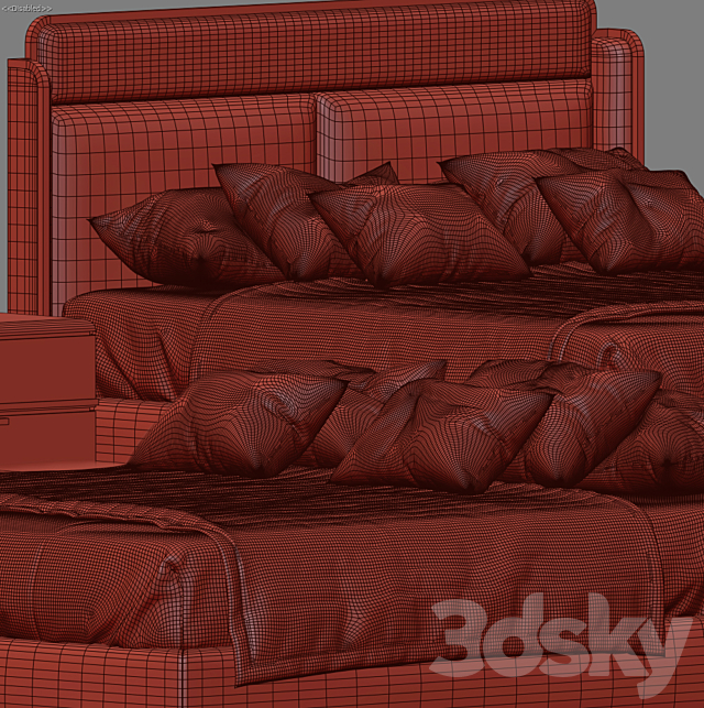 Bed ARArredamenti Dilan 3DSMax File - thumbnail 3