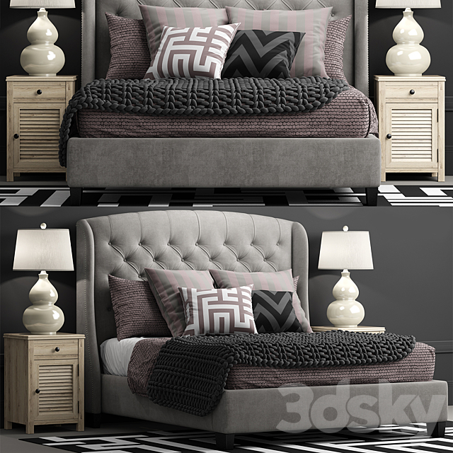 Bed Arched Queen 3DSMax File - thumbnail 1