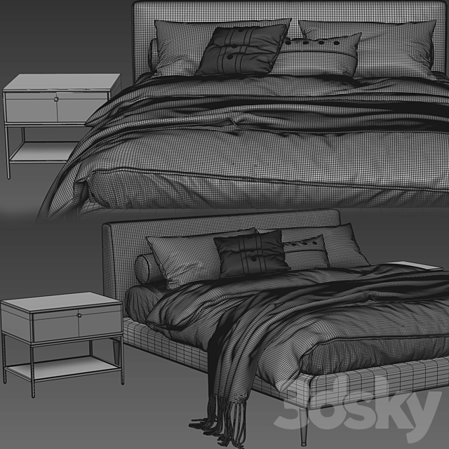 Bed Arlington Boconcept new 3DSMax File - thumbnail 3