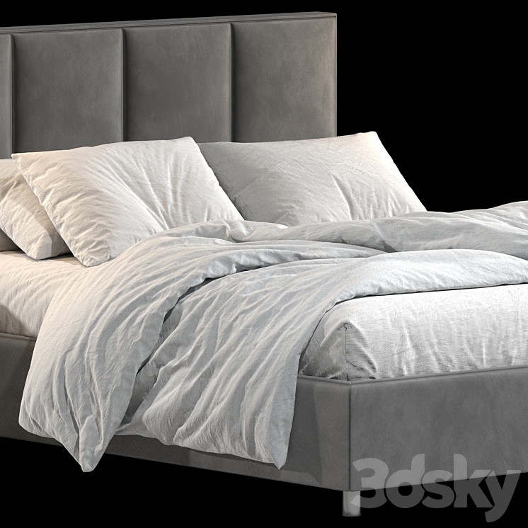 Bed Askona Linea 3DS Max Model - thumbnail 2