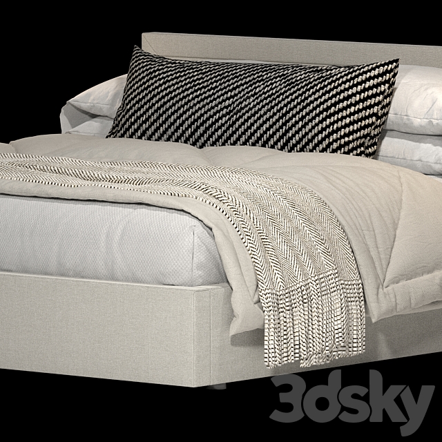 Bed Askona Sonata 200×200 3DS Max Model - thumbnail 5