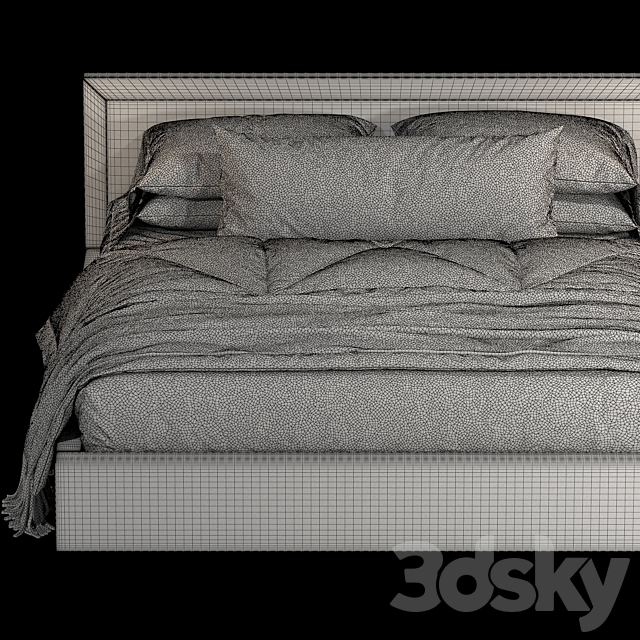 Bed Askona Sonata 200×200 3DS Max Model - thumbnail 7