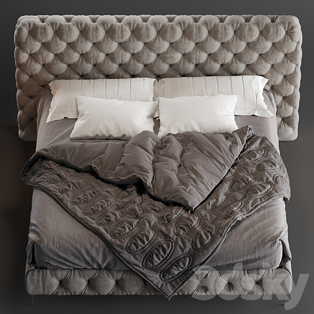 BED ASTON NIGHT 3DS Max Model - thumbnail 2