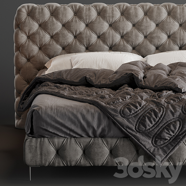 BED ASTON NIGHT 3DS Max Model - thumbnail 4