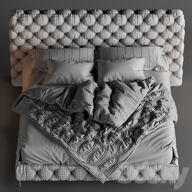 BED ASTON NIGHT 3DS Max Model - thumbnail 5