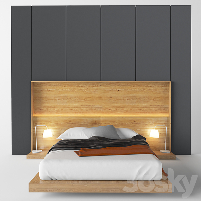 Bed B05 3DSMax File - thumbnail 1