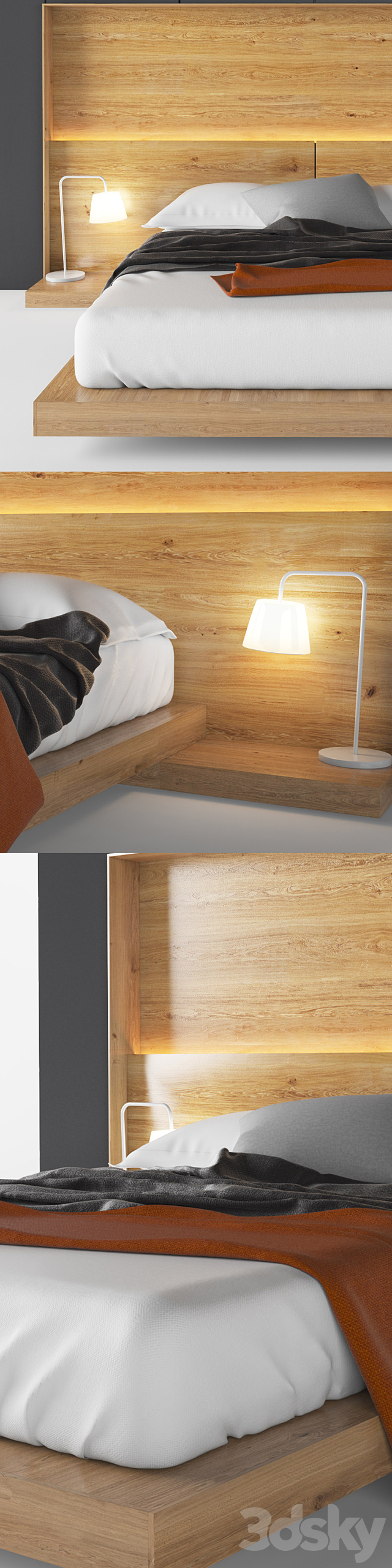 Bed B05 3DSMax File - thumbnail 3