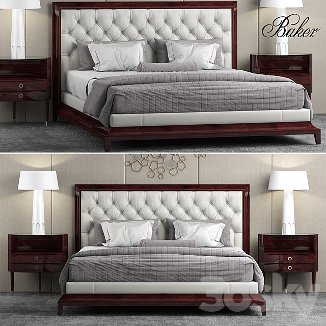 Bed baker MODERNE PLATFORM BED 3DSMax File - thumbnail 1