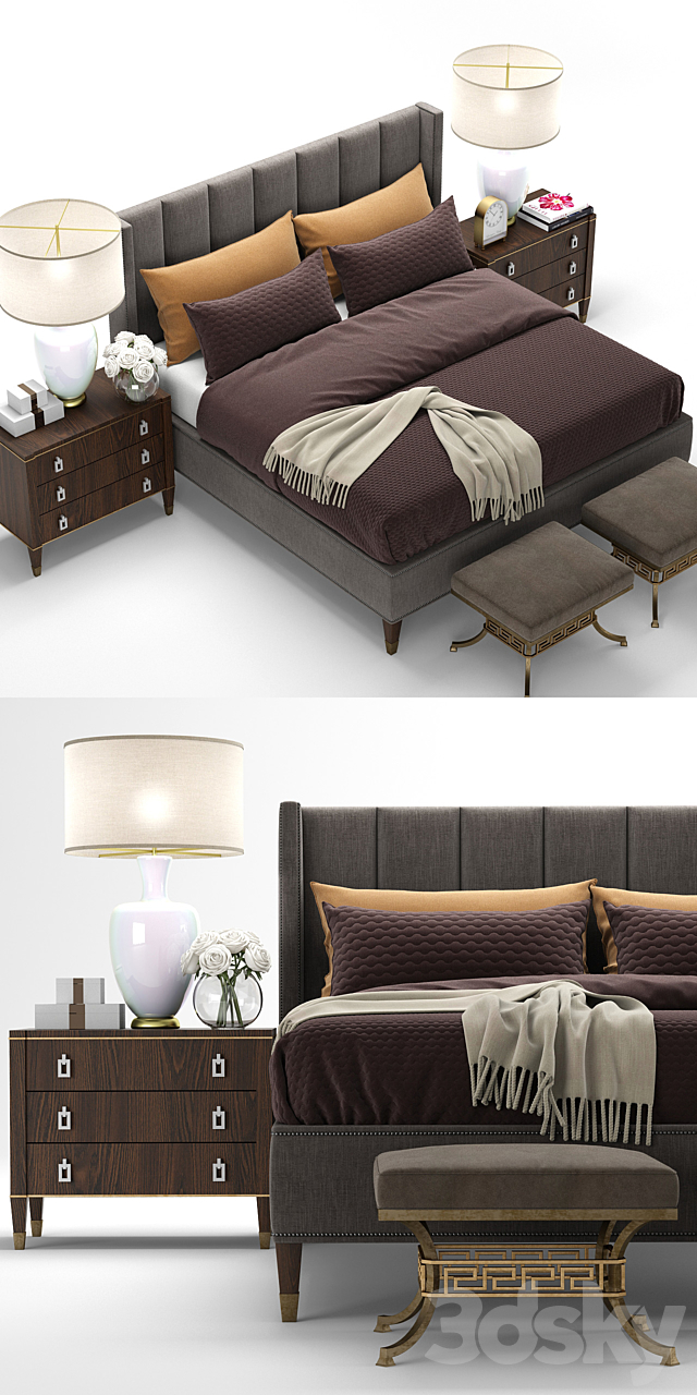 Bed Barrington. Lexington 3DSMax File - thumbnail 2