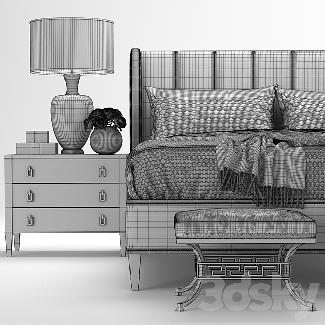 Bed Barrington. Lexington 3DSMax File - thumbnail 3