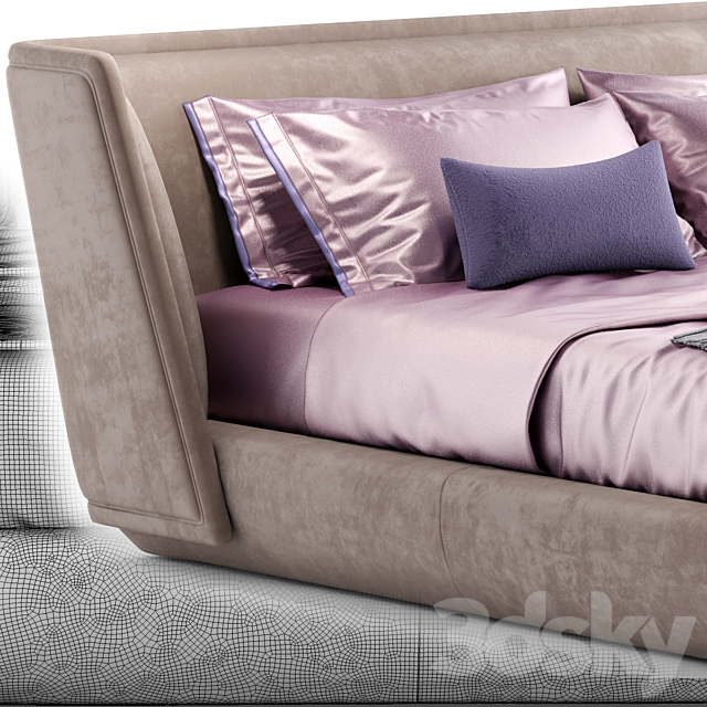 Bed baxter metropolis plain 3DS Max Model - thumbnail 3