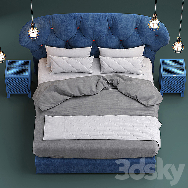 Bed baxter positano 3DSMax File - thumbnail 2