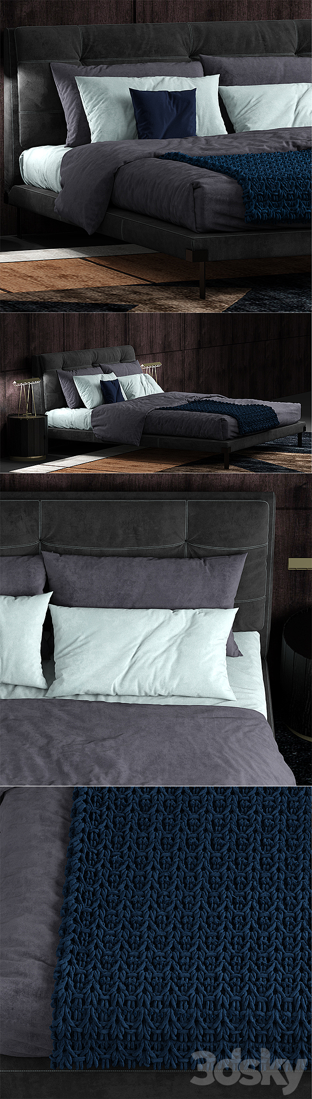 Bed baxter viktor 5 3DSMax File - thumbnail 2