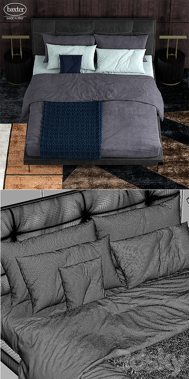 Bed baxter viktor 5 3DSMax File - thumbnail 3