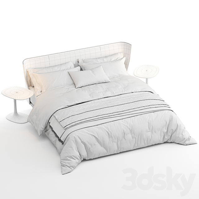 Bed B&B Italia Alys 3DS Max Model - thumbnail 5