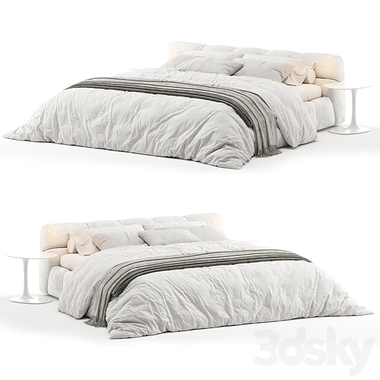 Bed B&B Italia Tufty 3DS Max Model - thumbnail 2