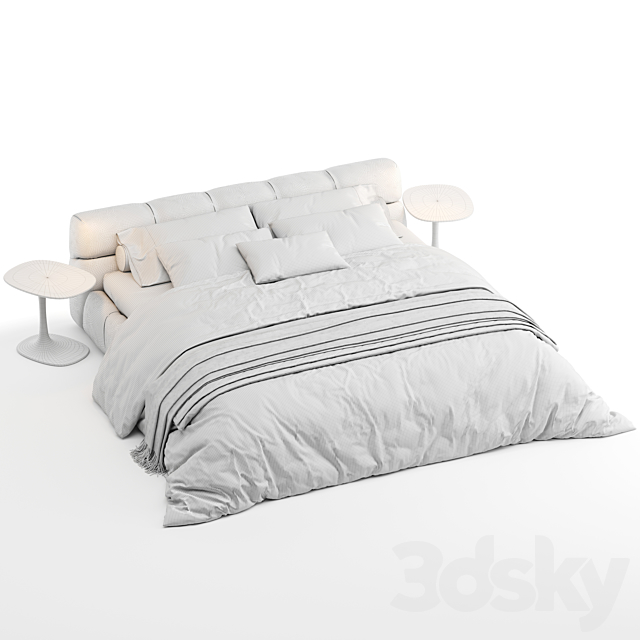 Bed B&B Italia Tufty 3DSMax File - thumbnail 5