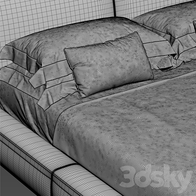 Bed bebitalia Richard 3DS Max Model - thumbnail 3