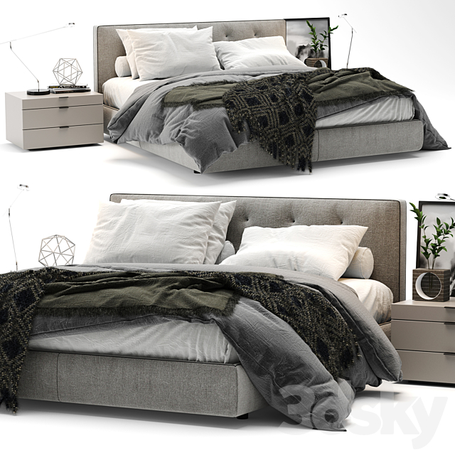 Bed bedford minotti 3DSMax File - thumbnail 1