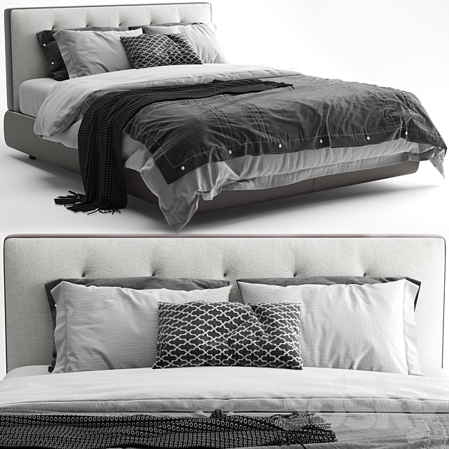 Bed bedford minotti 3DSMax File - thumbnail 1