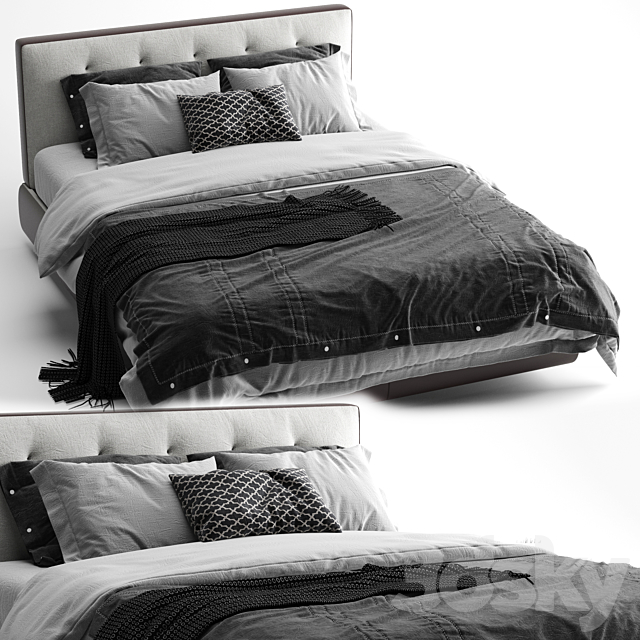 Bed bedford minotti 3DSMax File - thumbnail 2