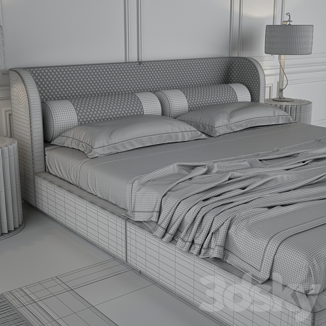 Bed Bellini vittoria frigerio 3DSMax File - thumbnail 3