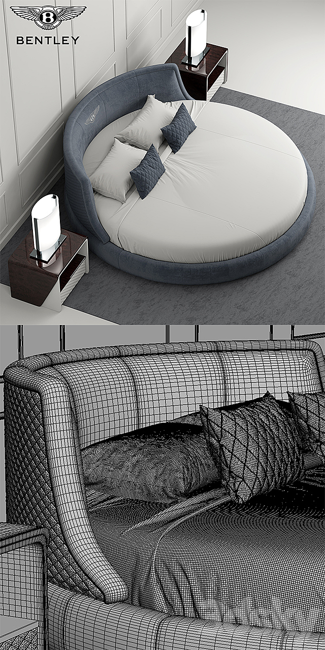 Bed bentley avebury bed 3DSMax File - thumbnail 3