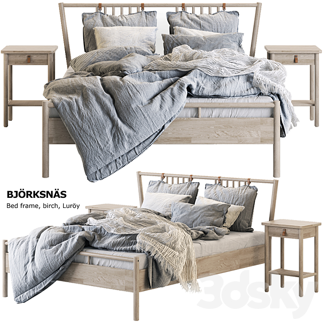 Bed BJORKSNAS Ikea _ Ikea 3DSMax File - thumbnail 1