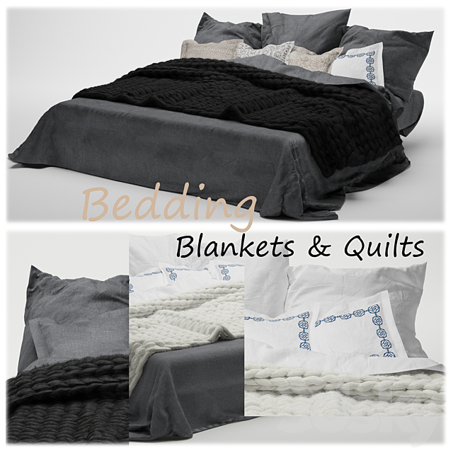 Bed blanket wrap 3ds Max - thumbnail 1