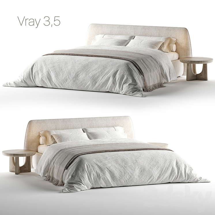 Bed Boca Slimbed 3DS Max Model - thumbnail 2