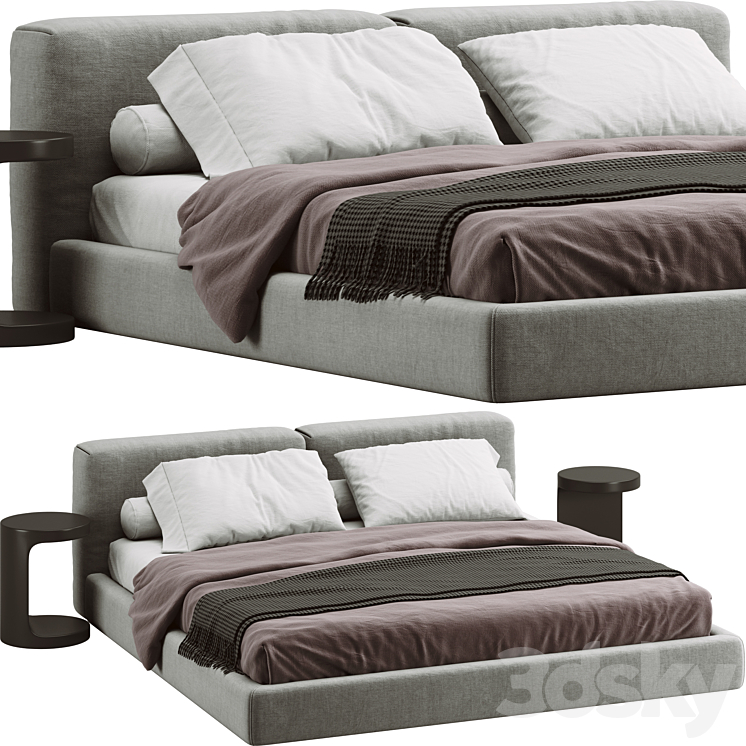 Bed Boca Solft 3DS Max Model - thumbnail 3