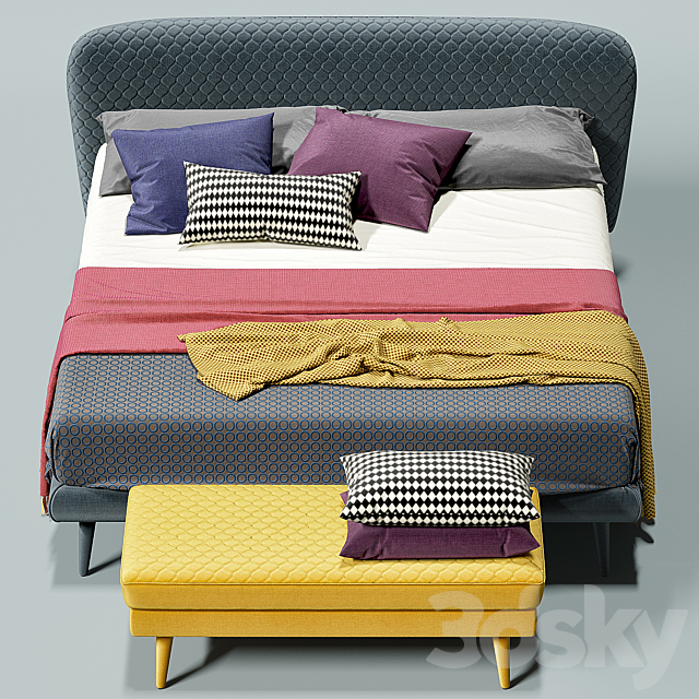 Bed Bolzan Corolle 3DSMax File - thumbnail 2