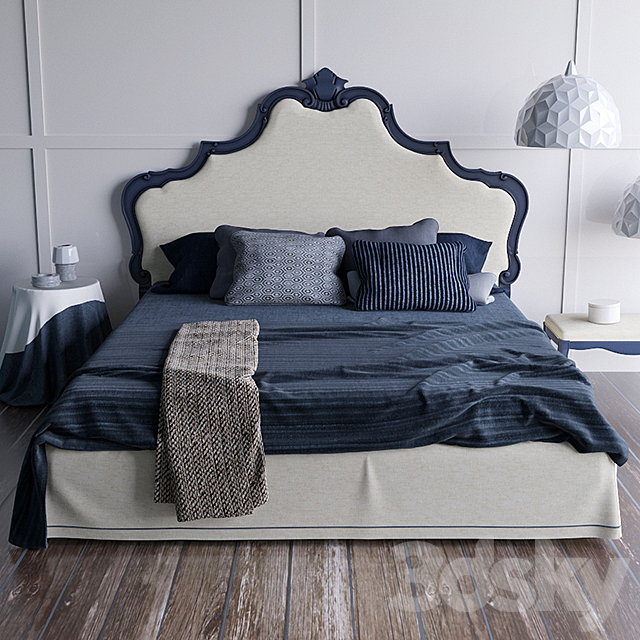 Bed BOLZAN LETTI Chantal Chic 3DSMax File - thumbnail 1