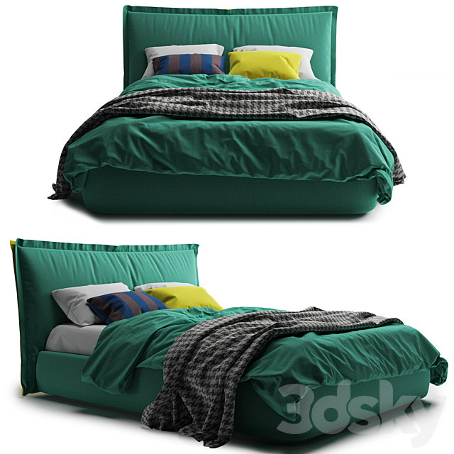 Bed Bolzan Letti Handsome Big 3DSMax File - thumbnail 1