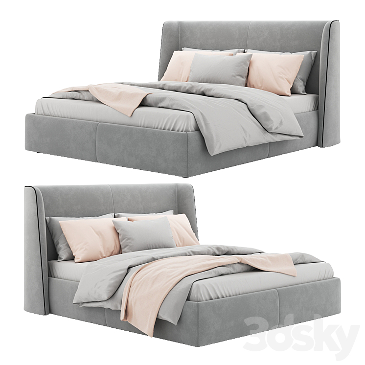 bed boston 3DS Max Model - thumbnail 1