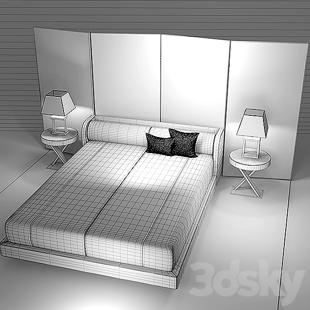 Bed BOTTICELLI ARMANI 3DSMax File - thumbnail 3